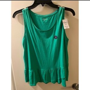 NWT. Lands’end ruffle easy tank